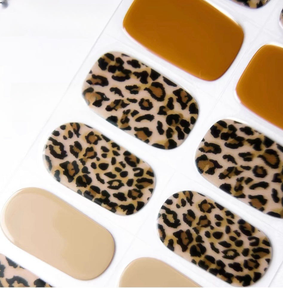 NNWW Wild Kitty Leopard Print UV Nail Art Stickers｜ 20 strips