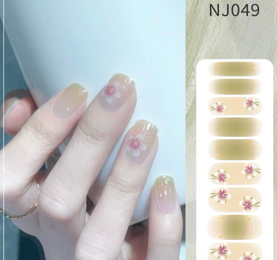 NNWW Blossoming Flowers  UV  Nail Art Stickers ｜20  strips