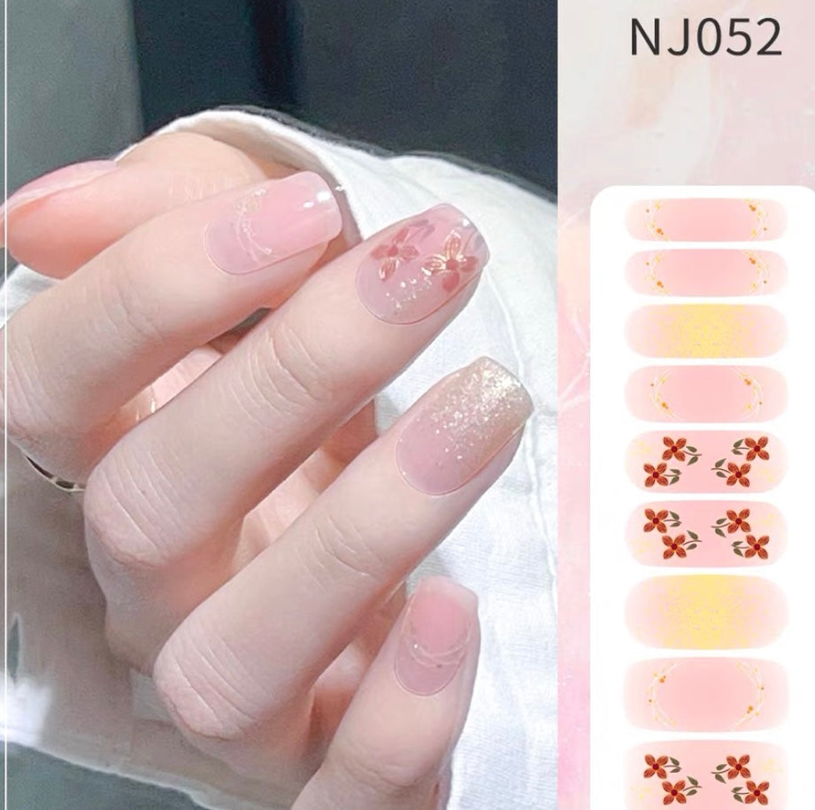 NNWW Blossoming Flowers  UV  Nail Art Stickers ｜20  strips