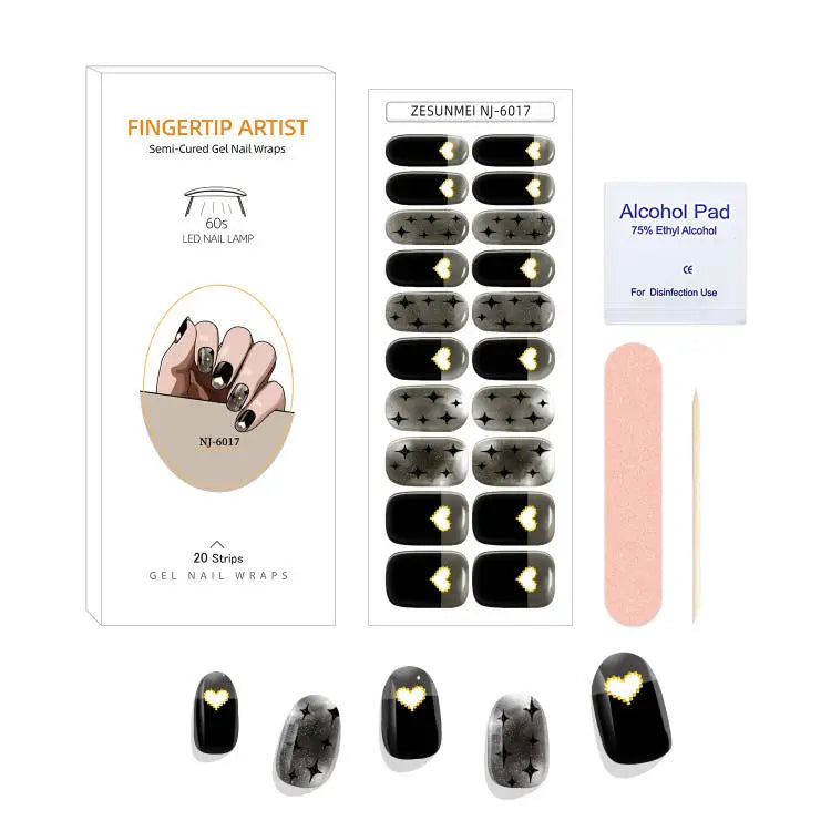 NNWW Miracle Hearts  UV Nail Art Stickers｜ 20 Strips