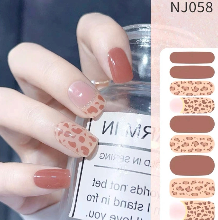 NNWW Wild Kitty Leopard Print UV Nail Art Stickers｜ 20 strips